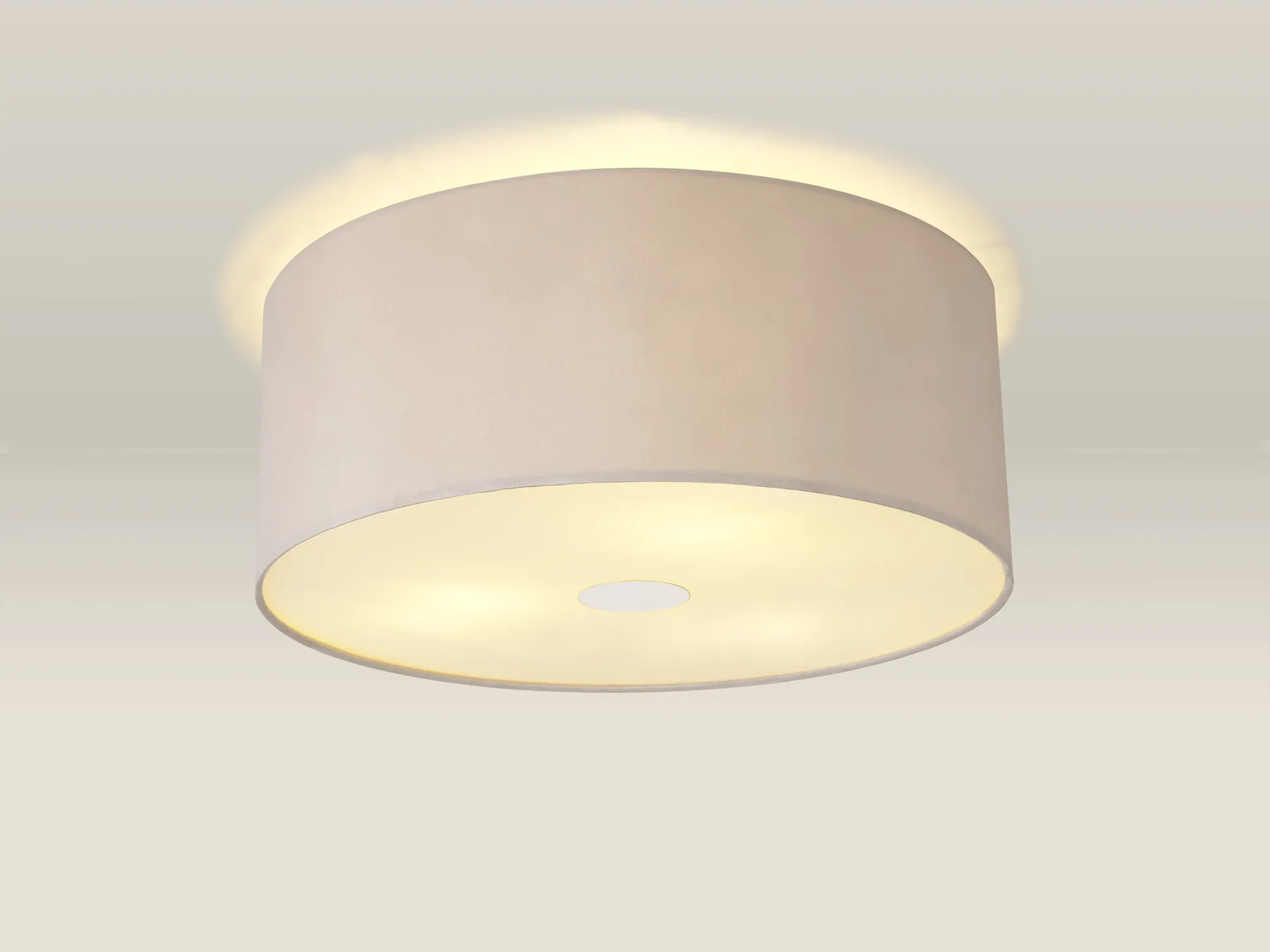 Baymont 50cm, Flush 3 Light Polished Chrome, Nude Beige/Moonlight, Frosted Diffuser DK0360  Deco Baymont CH NU